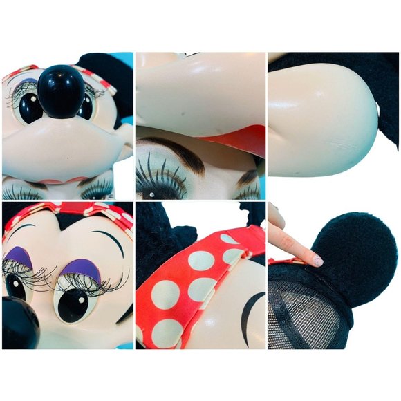 Vintage 1990s Minnie Mouse Hat Disney Ears Face Baseball Snapback - Picture 8 of 10